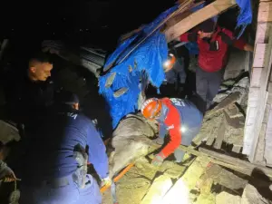 Artvin’de çöken ahırda mahsur kalan 33 büyükbaş hayvan kurtarıldı