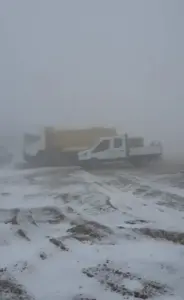 Bayburt’un Soğanlı Dağı’nda tipi ve fırtına etkili oluyor
