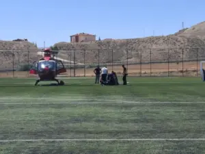 Darende’de fenalaşan hasta hava ambulansıyla Malatya’ya sevk edildi