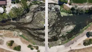 Tunca Nehri’nde su akışı durdu